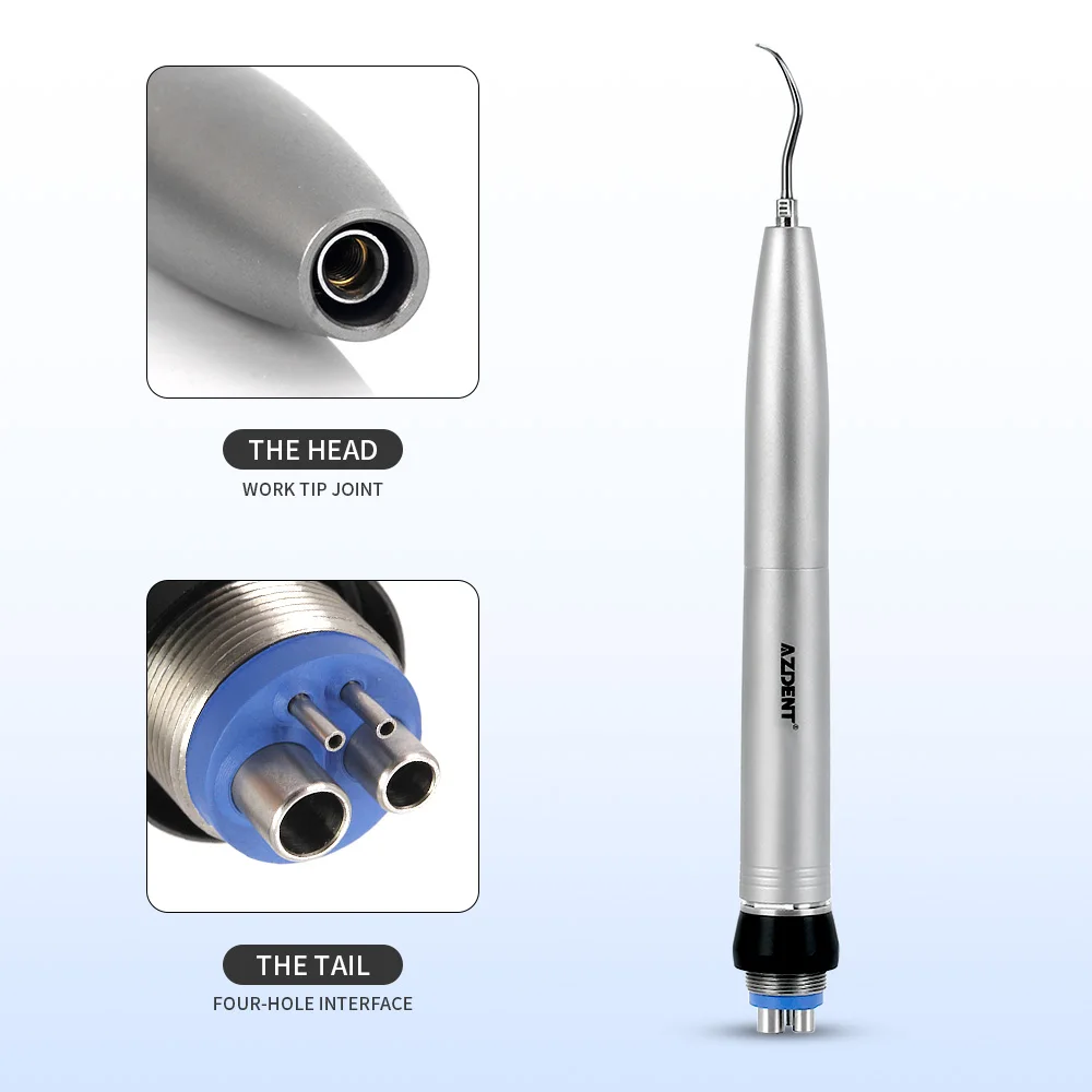 AZDENT Dental Sonic Air Scaler Handpiece z 3 końcówkami do skalowania SJ1 SJ2 SJ3 Narzędzia do wybielania zębów Instrument stomatologiczny 2024