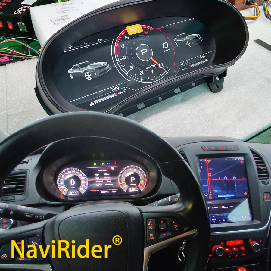 

Цифровая ЖК-панель приборов для Buick Regal Opel Insignia 2009-2015: приборная панель, GPS-спидометр, виртуальный кокпит, часы