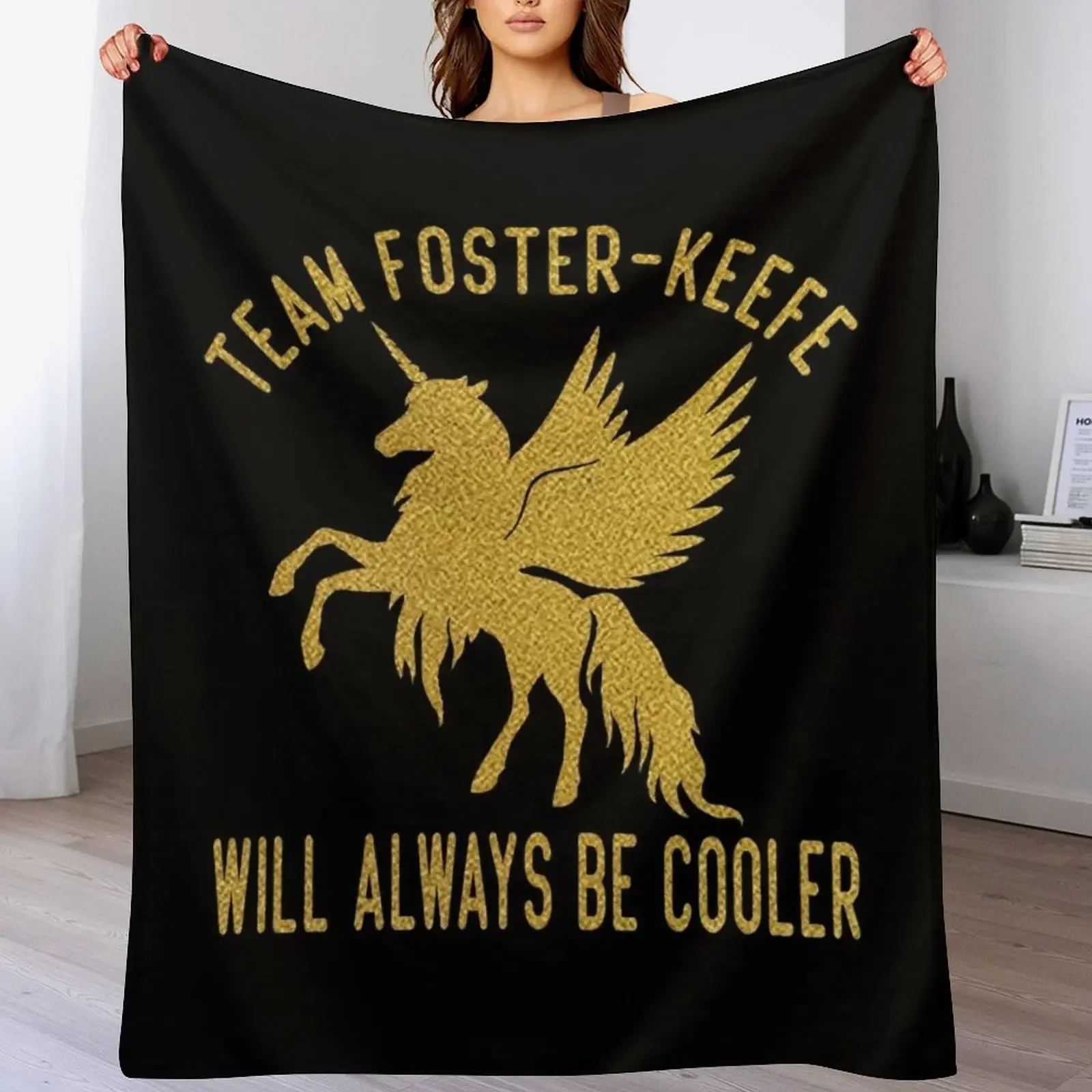 Team Foster Keefe Will Always Be Cooler Throw Blanket Cozy Napping Blanket Gift for Mom Dad