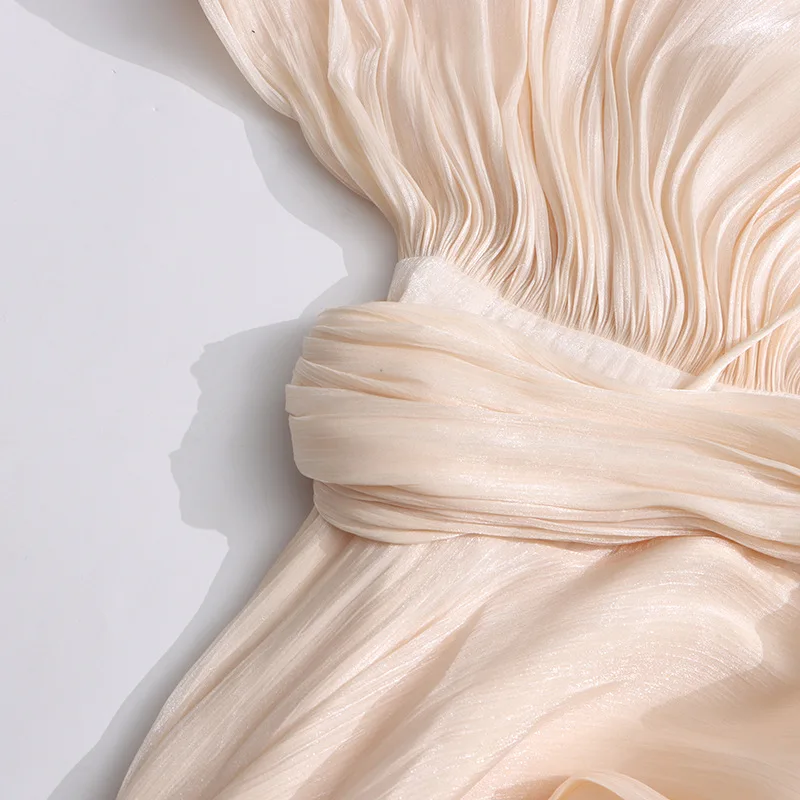 Women's O-neck Long Sleeve Lace-up Maxi Dress for Women 2025 Luxury Designer Elegant Cocktail Party Dresses Celebrity Prom Gowns