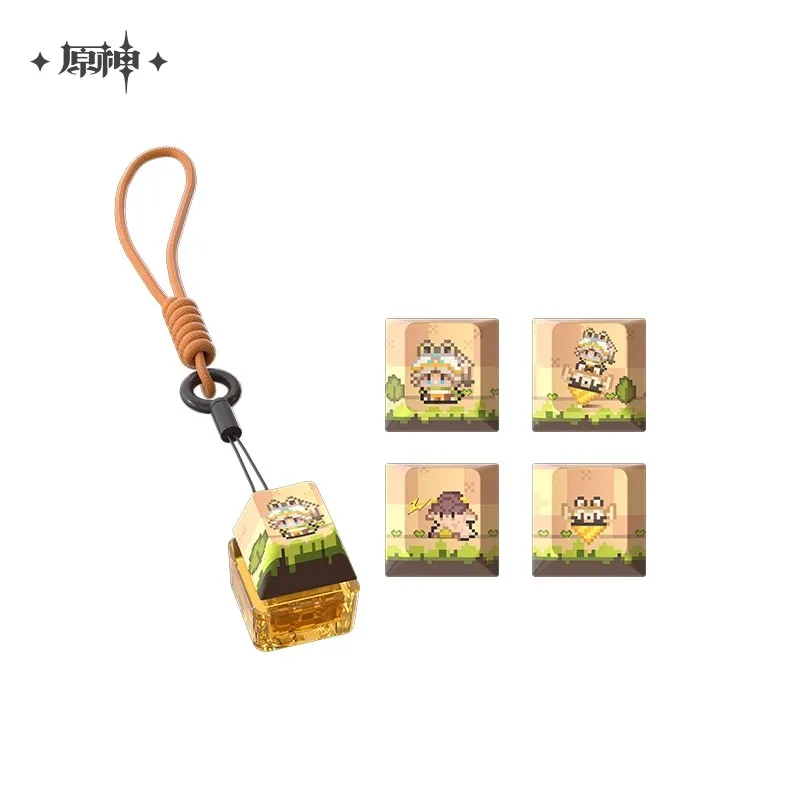 Game Genshin Impact Official Genuine Product Natlan Multicolor Pixel Series Kachina Theme Accessories Halloween Christmas Gifts