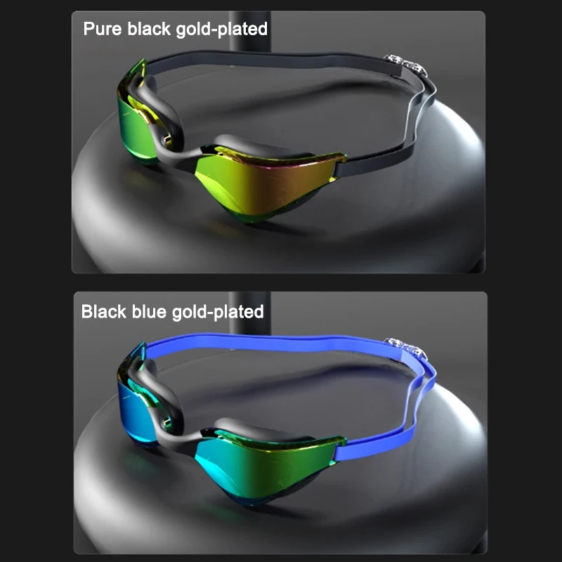 Wysokiej rozdzielczości wodoodporny i przeciwmgielny okulary pływackie dla dorosłych, profesjonalny i wygodny okulary pływackie galwanizowany