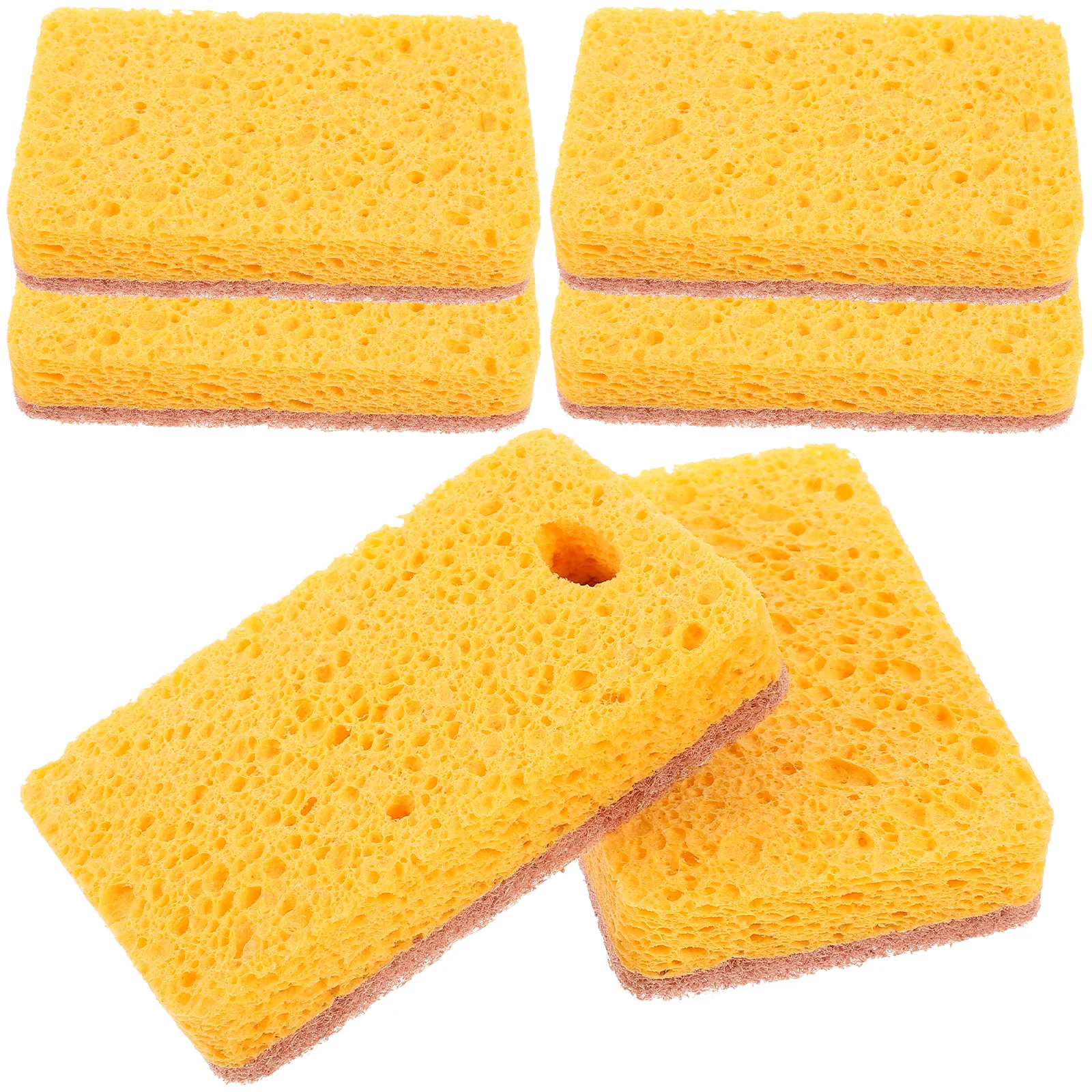 

6 Pcs Natural Wood Pulp Cotton Scrub Sponges 2 0cm Jute Cloth Kitchen Cleaning Dishwasher Sponge Absorbent Durable Bath Tub Oven