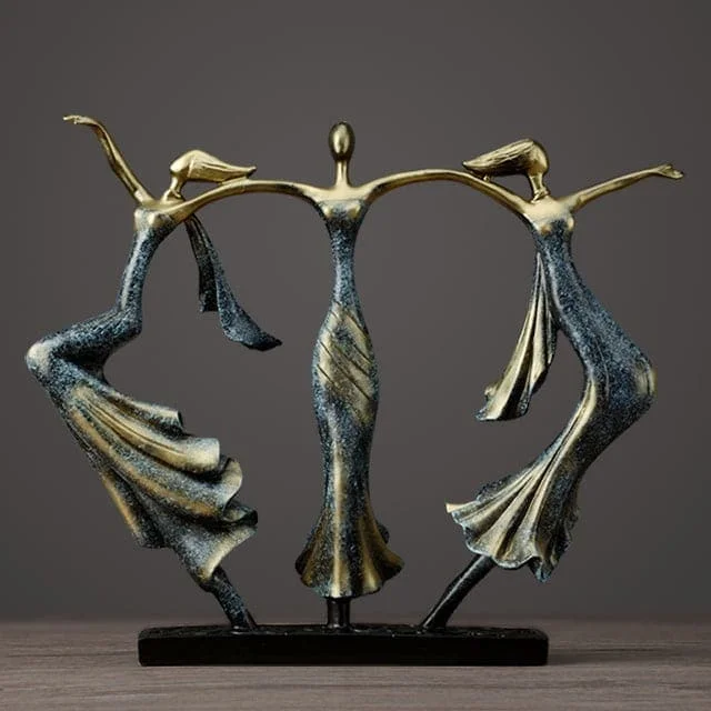 %￥Elegant Dancing Decoration Creative Living Room Abstract Dance Female Character Decoration Crafts Dancing Couple Sculpture