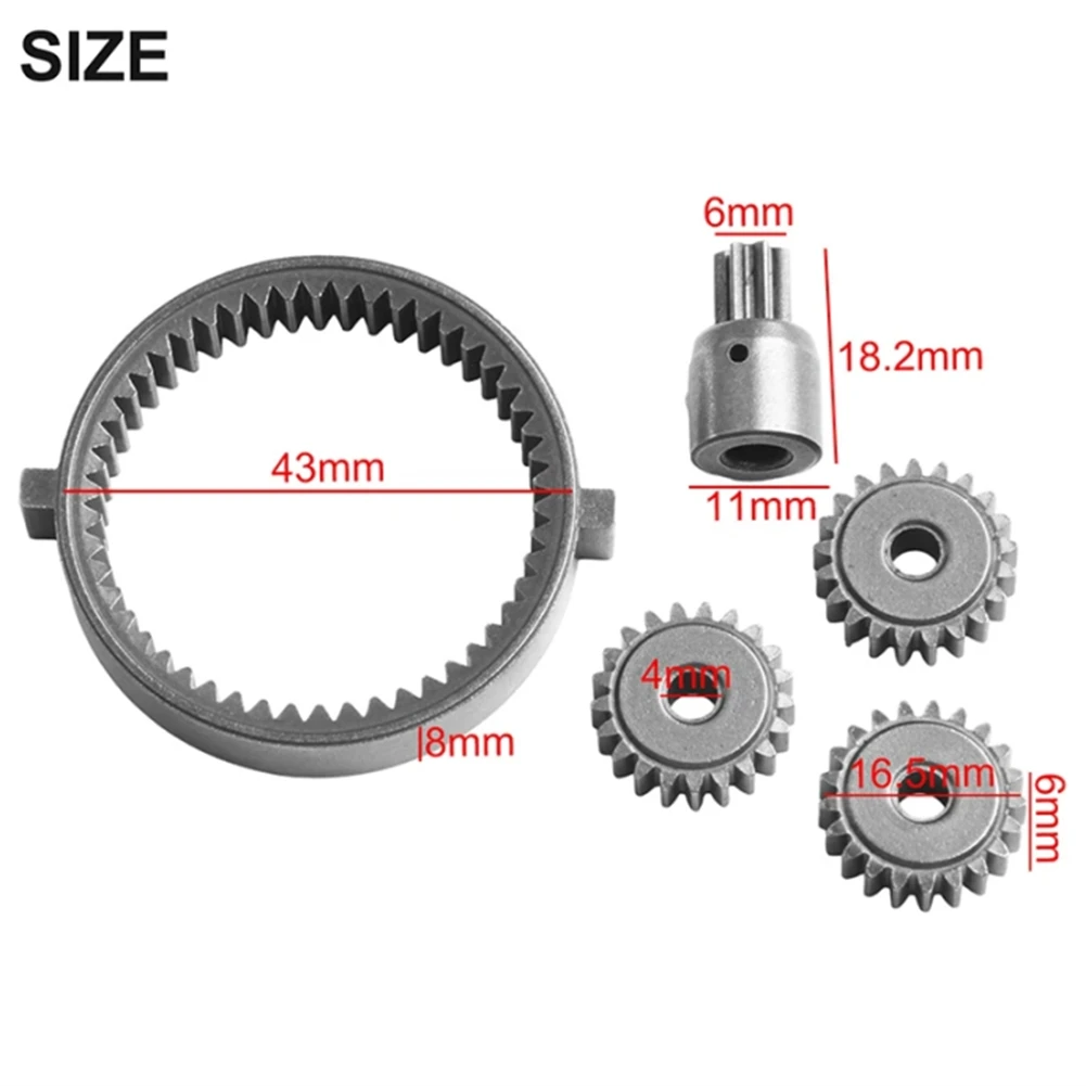 Multi-use Gear 5 in 1 Metal Electric Drill Parts Epicyclic Gear 7 Teeth Motor Teeth/ Big Gear 50 Teeth 2106 Rechargeable Lithium