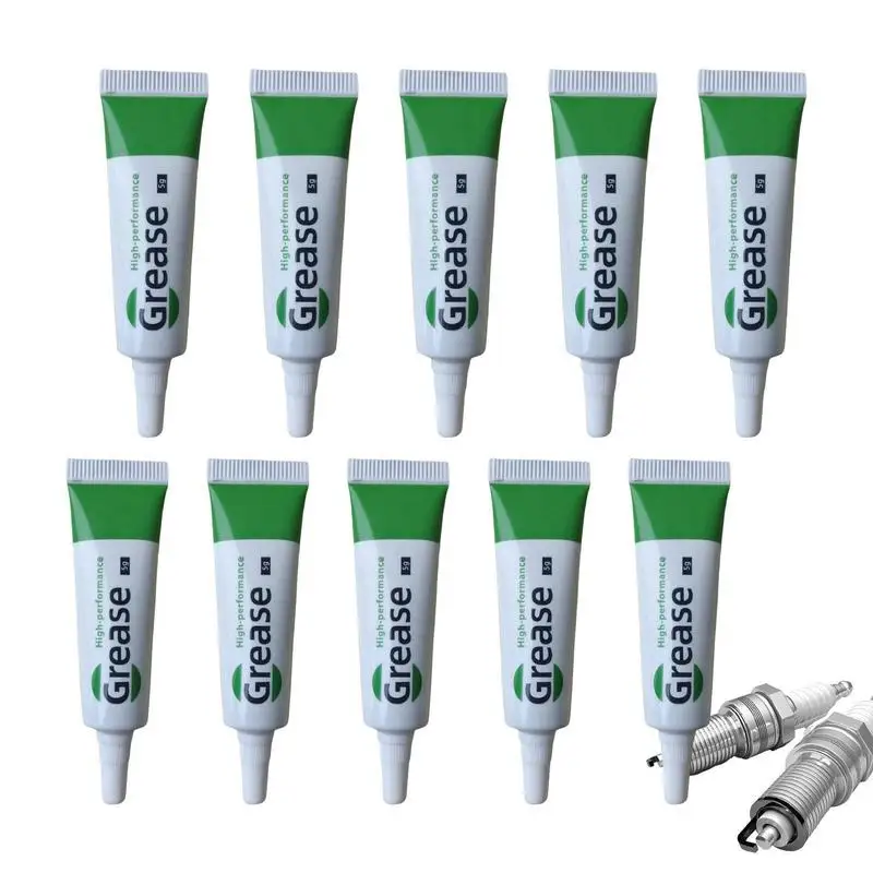 10Pcs 5g Dielectric Grease Spark Plug Insulating Silicone Grease For Electrical Connectors Spark Plug Grease Brake Grease Marine