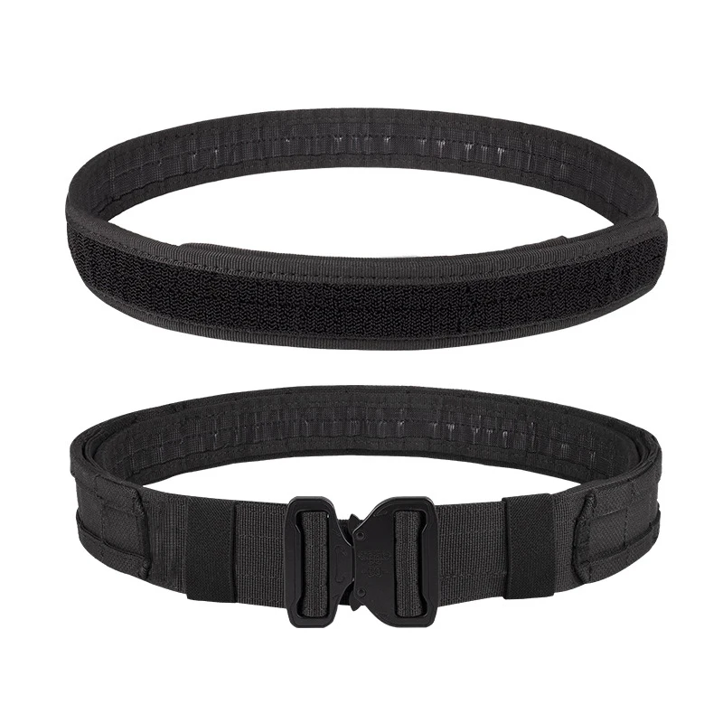 Adjustable Tactical Belt with Detachable Pouch Quick Release Buckle for Outdoor Activities
