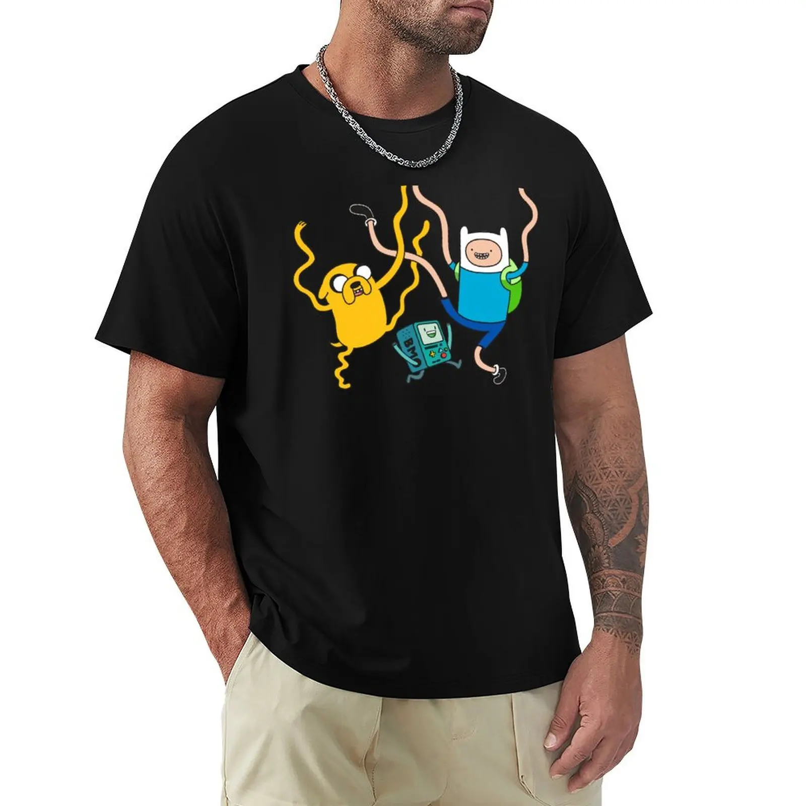 

Finn Jake BMO Party T-shirt customs design your own sublime oversizeds summer tops mens t shirt