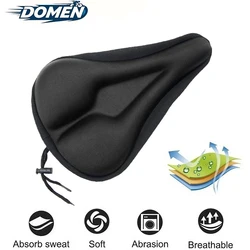 DOMEN Bicycle 3D Sponge Soft Saddle Seat Cover Bike Seat Cover Silicone Soft Pad Bike Seat Breathable Cushion Bike Accessories