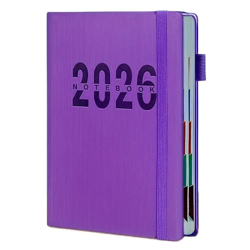 

English 2026 Schedule Planner Notepad 12 Months Wear-resistant 365 Days Efficiency Notebook Portable Thick Paper