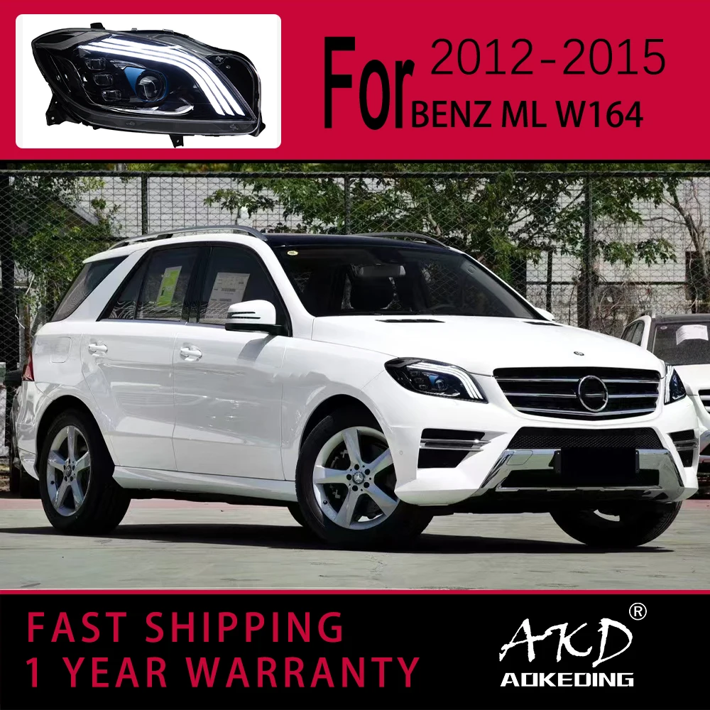 

Car Lights for Benz W164 ML LED Headlight 2009-2012 ML350 ML500 Head Lamp Drl Projector Lens Automotive Accessories