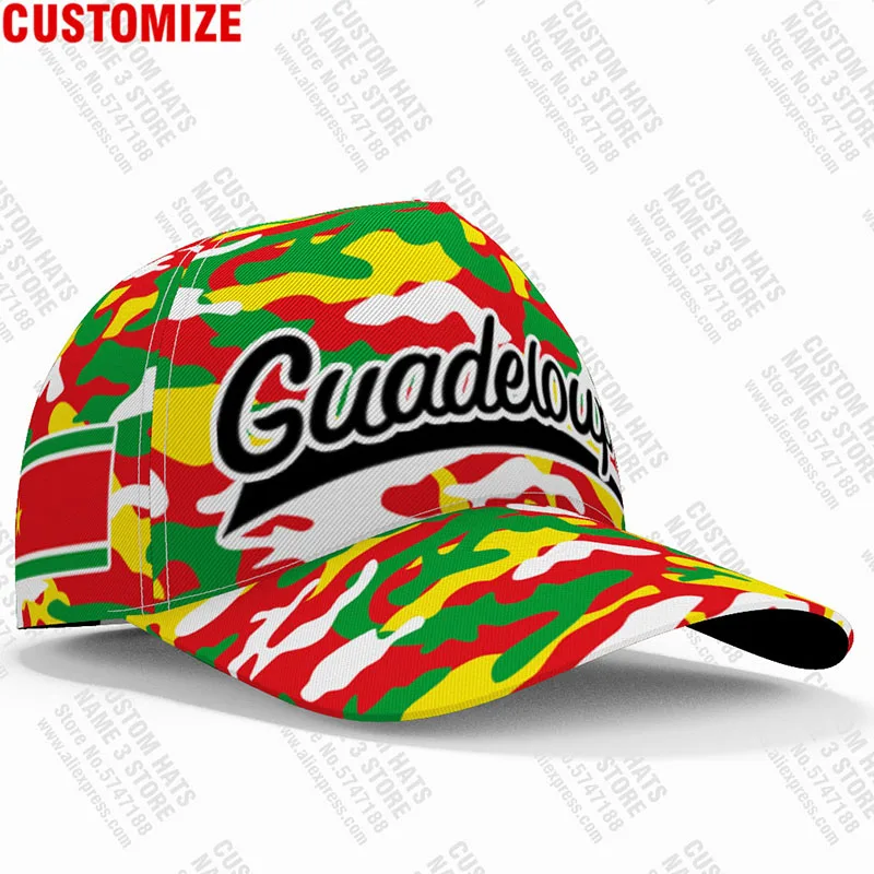 Guadeloupe Baseball Caps Free Custom Made Name France Team Logo Gp Hats Glp Country Travel French Nation 2006 Flag 2012 Headgear