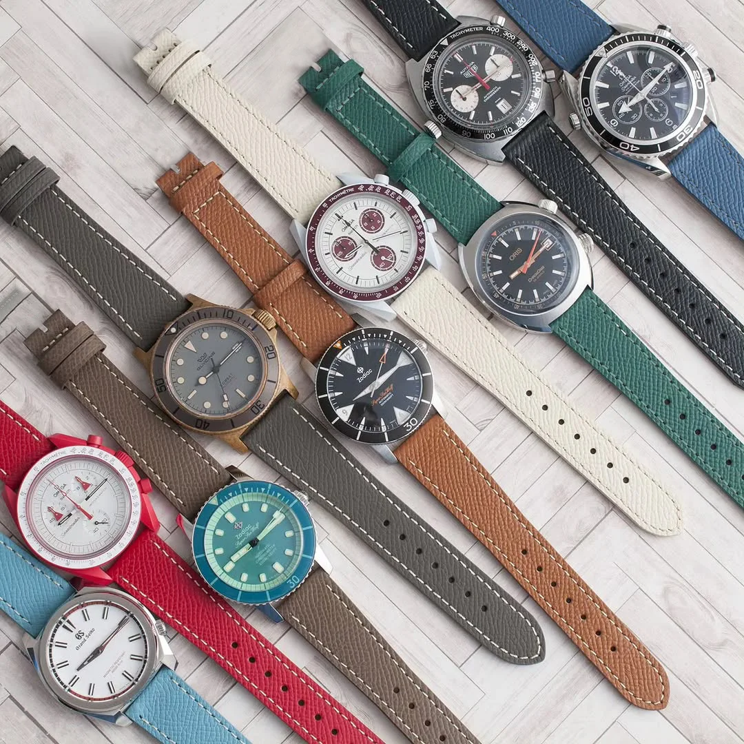 For Hermes Epsom Leather 100% Same Quality Watch Strap For Hermes Watch Cartier Tank Dumont Watch Band Premium Leather