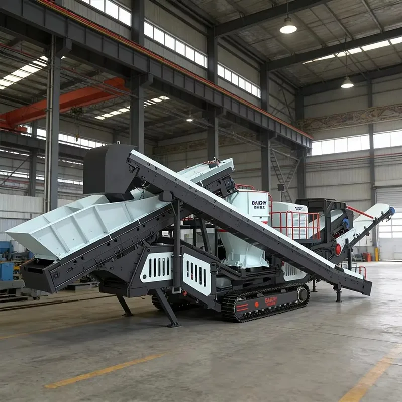 Mobile Crawler Cone Crusher 250kw PLC Controlled High Productivity 150-350tph for Mining with Motor & Gear Components