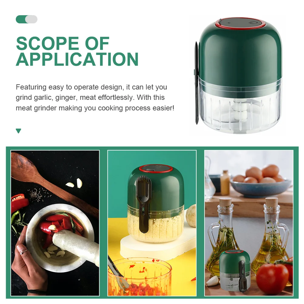 

USB Charging Electric Garlic Masher Multi-Function Meat Chopper Portable Kitchen Utensil Nut Crusher Meat Chopper