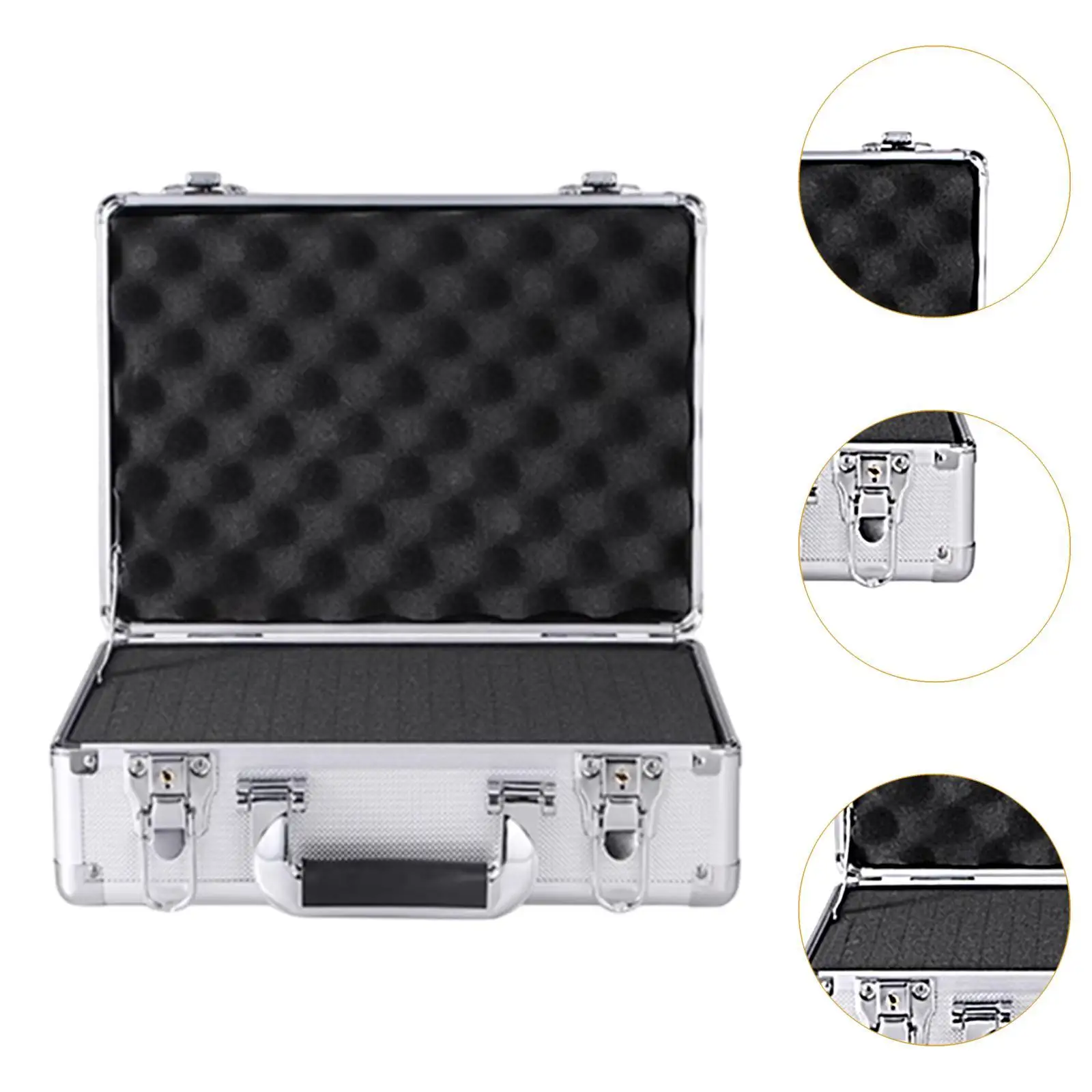 Aluminum Alloy Toolbox Sturdy with Handle Storage Case for Men Outdoor Tools