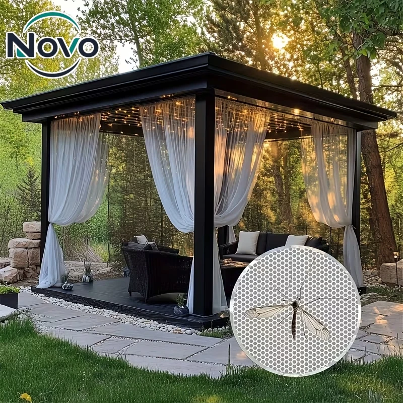 Outdoor Sheer Mosquito Net Curtains for Gazebo Patio Wedding Party Garden Pergola Decoration Privacy Insect Protection Drapes