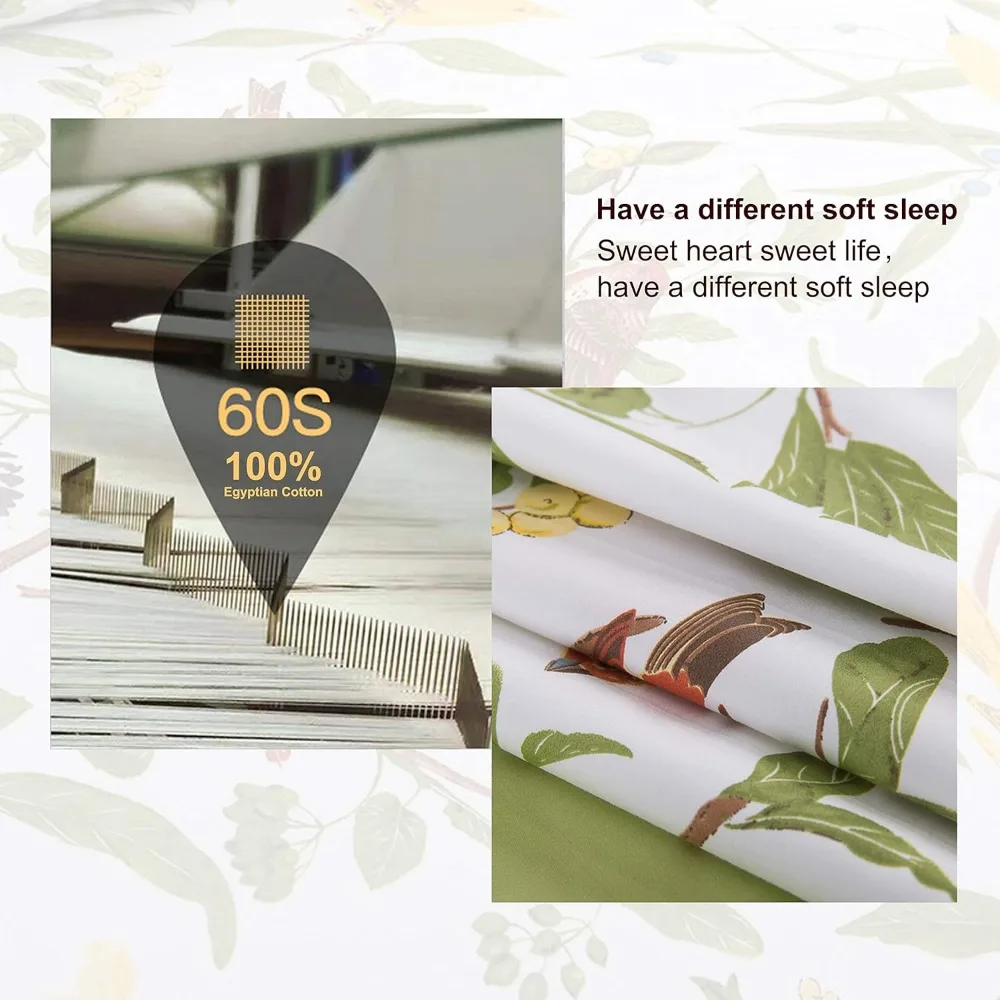 طقم غطاء لحاف على شكل زهور المزرعة بحجم كينج - 3 قطع مفروشات أنيقة على الطراز الرعوي مع قطن مصري 100% #4