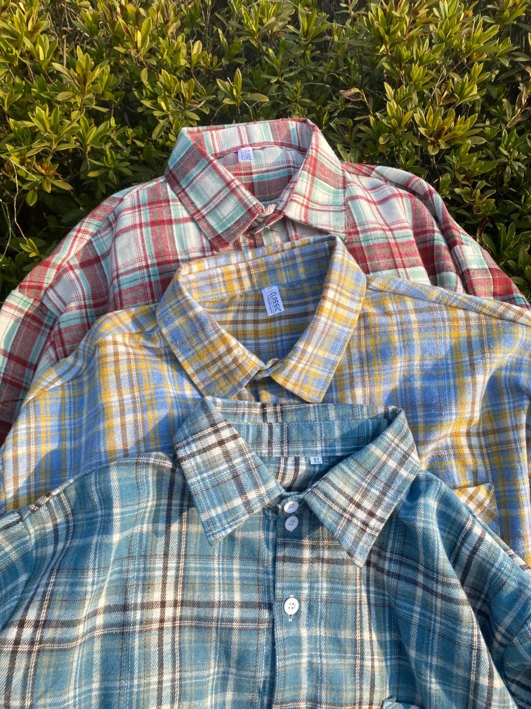 

Cleanfit Plaid Long Sve irt Men's Workwear Inner irt Jaet American Retro Sle Polyester Fiber Youth ular Loose Fit