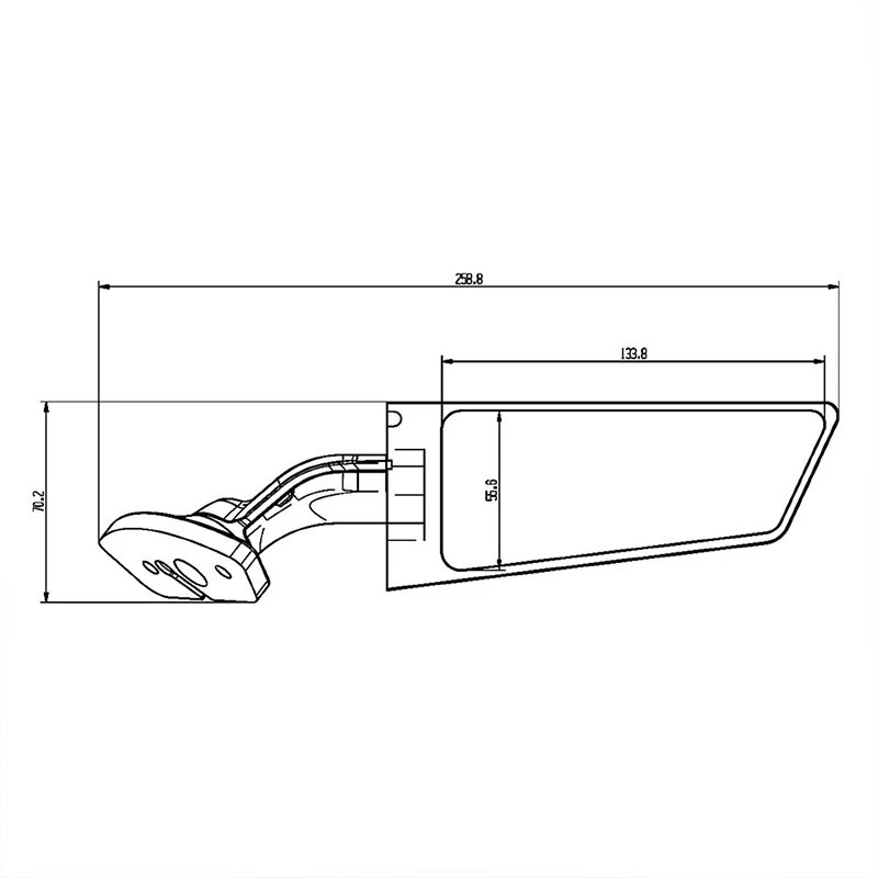 Pour KAWASAKI ZX4RR/ZX25R/ZX6R/ZX10R/NINJA400R/NINJA500R CNC rétroviseur en alliage d'aluminium rétroviseur à aile de vent fixe