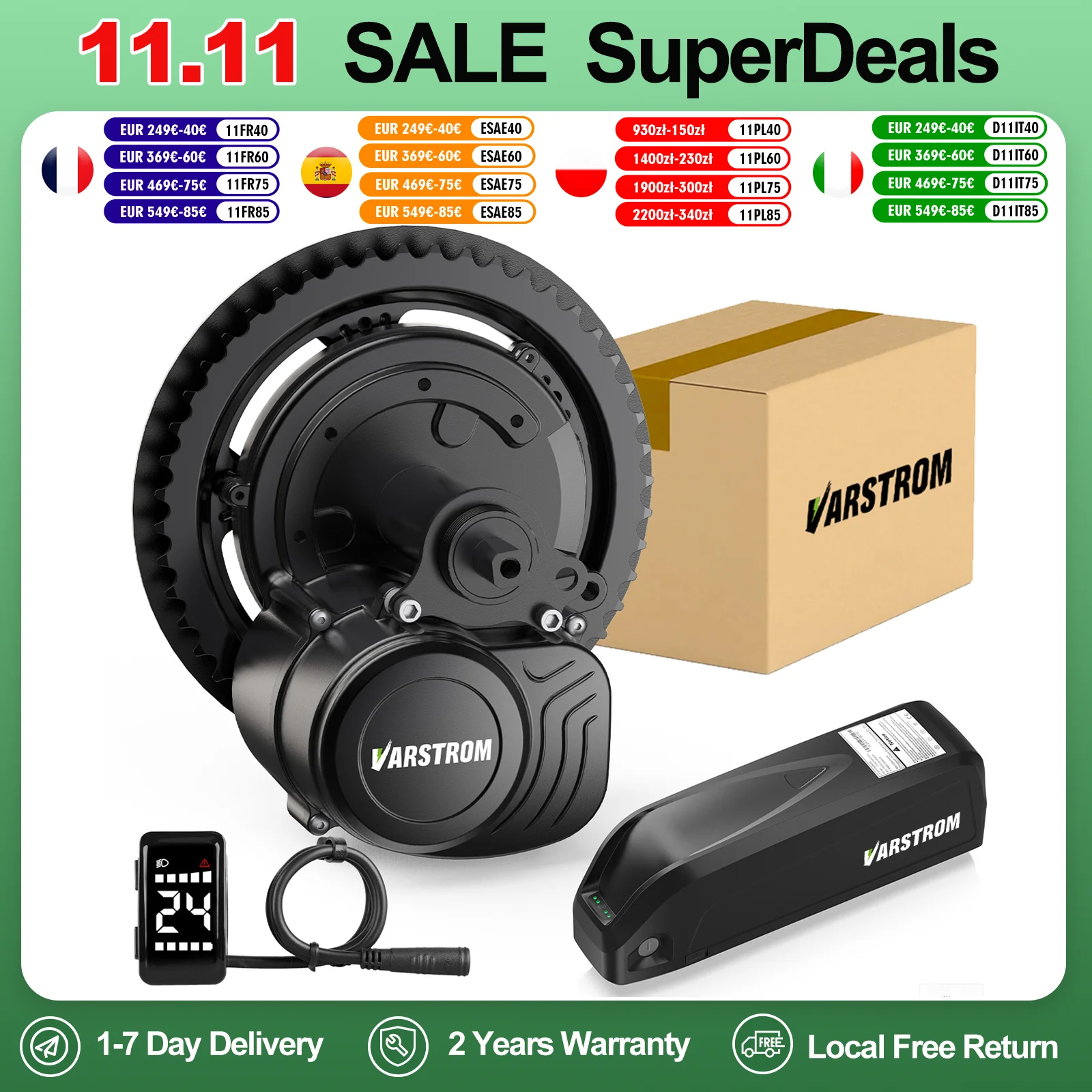 Tongsheng TSDZ2B TSDZ8 Ebike kit 36V 48V 250W 500W 750W Engine Torque Sensor Mid Motor With Ebike Lithium 48V 25Ah 20Ah Battery