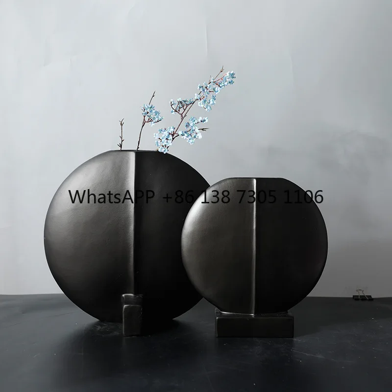 

Minimalist Modern Italian Closed Vase Model Room Living Room Coffee Table Flower Arrangement Art Ornament Soft Decoration