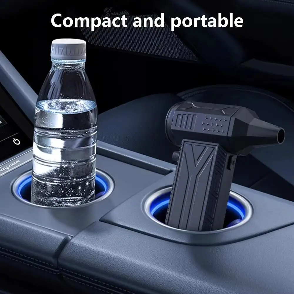 محرك بدون فرشاة توربو مروحة عنيفة 52 متر/الثانية نوع-C شحن منفضة هواء كهربائية قابلة للشحن متعددة الوظائف مروحة محمولة لاسلكية