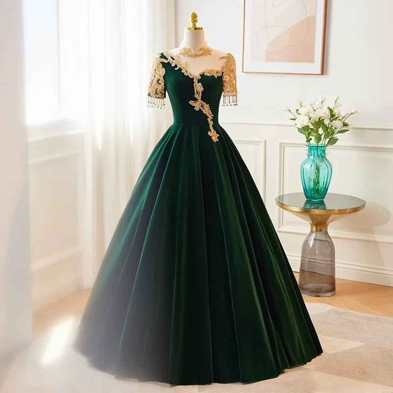 

Customized Dark Green Ball Gown Quinceanera Dresses Prom Birthday Party Gowns Formal Occasion robes de soirée