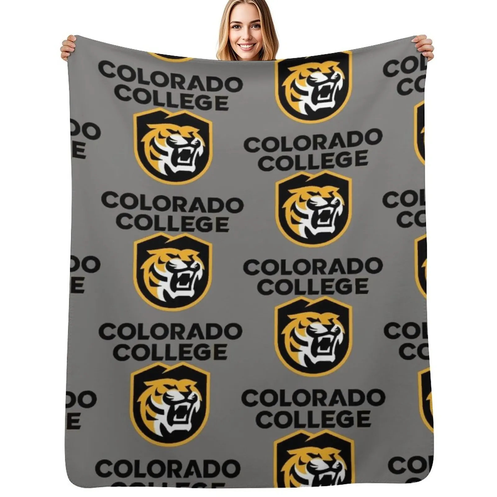 

Tigers (Colorado College) Throw Blanket Warm Comfortable Blanket for Office Napping