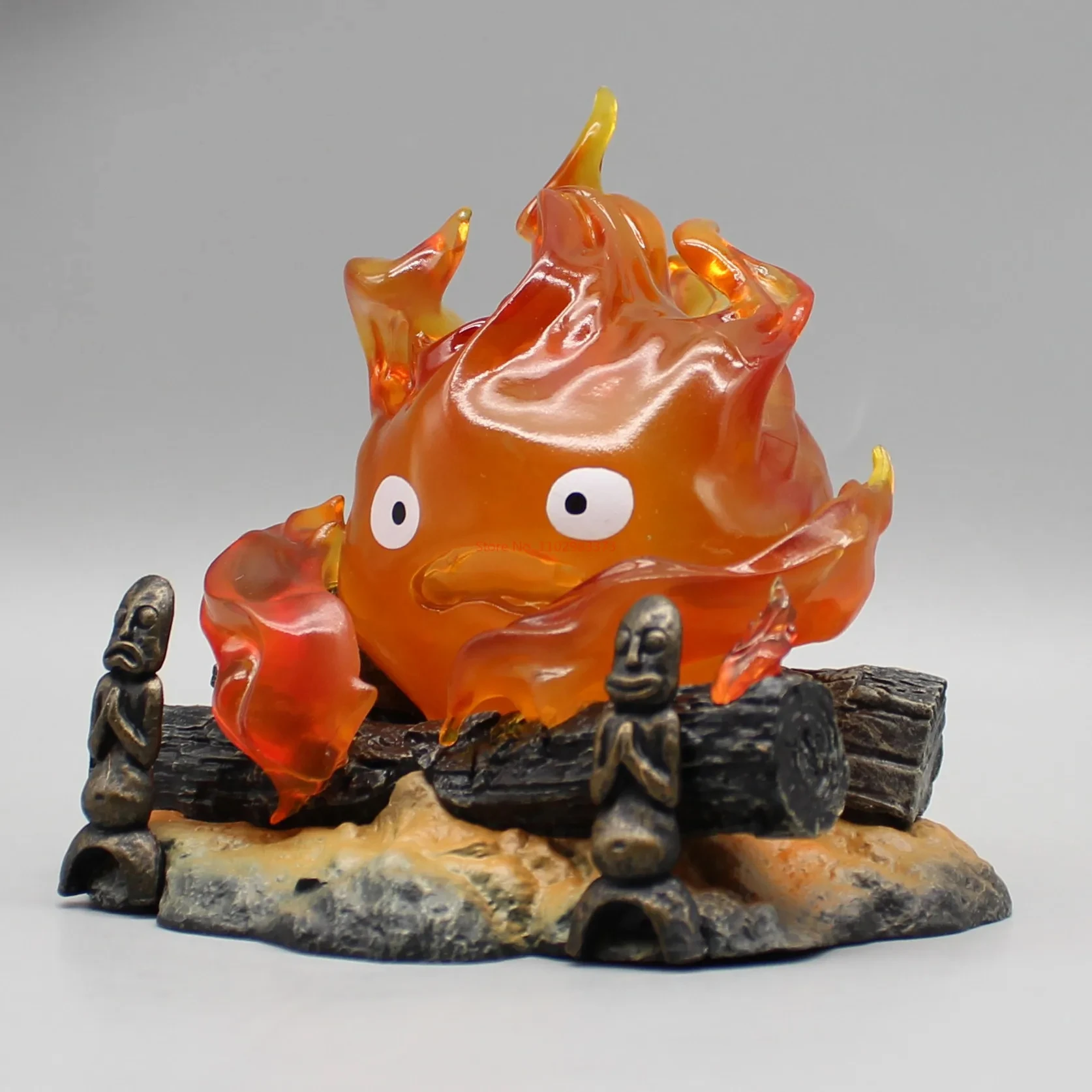 12cm Calcifer Anime Figure Pvc Luminous Model Action Figures GK Model Collection Home Decoration Kids Toys Gift