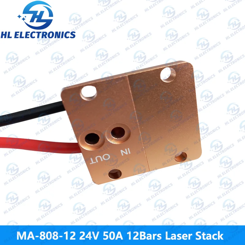 MA-808-12 24V 50A 12Bars 600W 808nm Laser Stack for Hair Removal