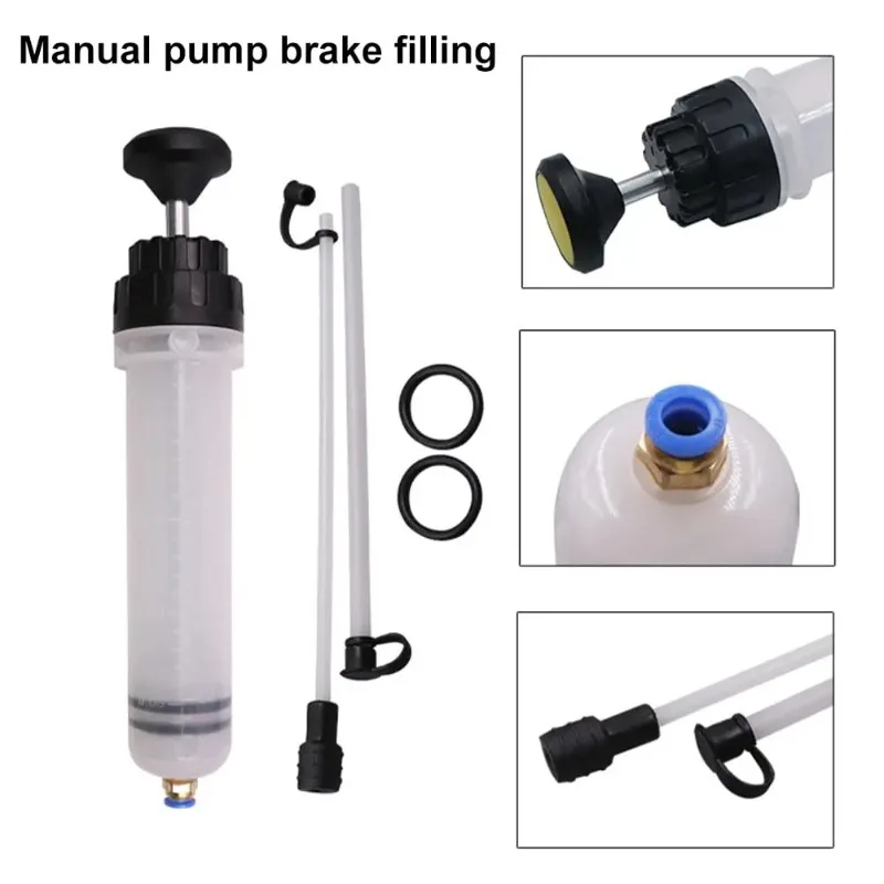 1PCS Automotive Fluid Extractors Pumps Oil Change Syringes With Hose Manual Fuels Suction Filler Fluid Oil Change Evacuator