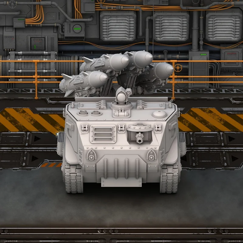 28mm Sphinx Missile Artillery Miniature, Durable Plastic Terrain Prop For Sci-Fi Role-Playing Games