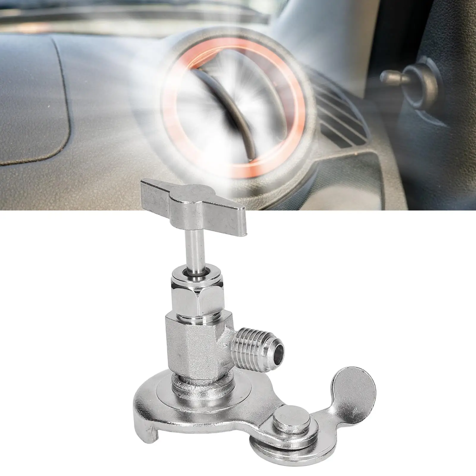 Apribottiglie automatico universale per valvola per auto per strumento di erogazione dell'aria condizionata r12 R22 R134A