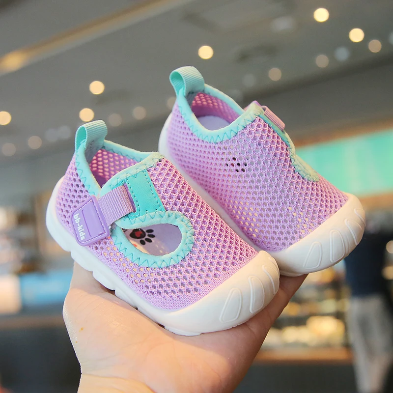 Summer Baby Shoes Boys Girls First Walkers Breathable Mesh Kids Shoes Non-slip Soft Bottom Lightweight Boy Girl Toddler Shoes