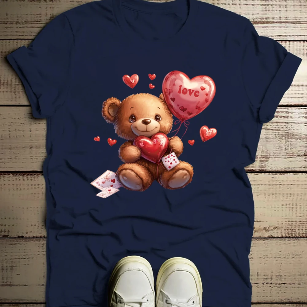 6 pegatinas de impresión por transferencia de calor con patrón de dibujos animados bonitos para el Día de San Valentín, pegatinas para planchar, impresión por transferencia de calor para ropa mixta