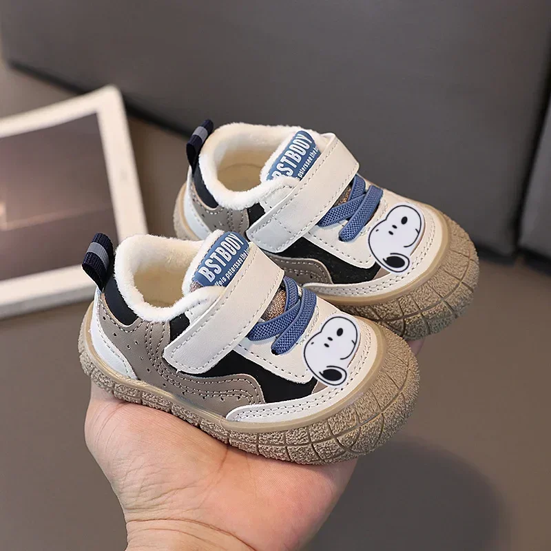 

Snoopy Spring Autumn and Winter Casual shoes New Baby Soft Sole Toddler Shoes Boy Girl Board Shoes Non-slip Breathable Sneakers