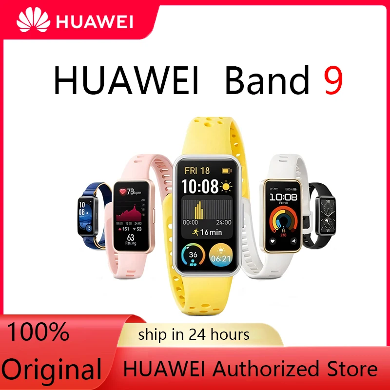 

2025 Новый оригинальный смарт-браслет Huawei Band 9 для интеллектуальных упражнений, двухъядерная выносливость, монитор сердечного ритма, кислорода в крови