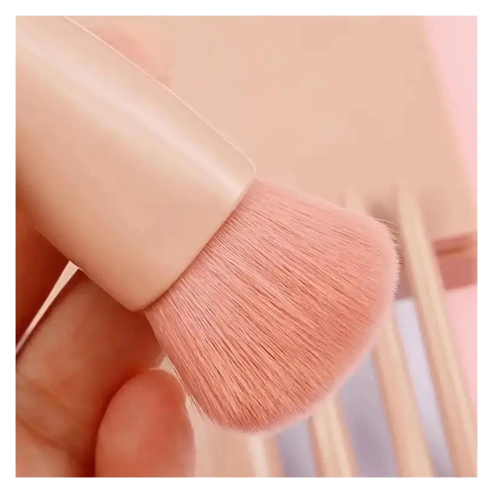 Ensemble de pinceaux de maquillage de taille de voyage, 5 pièces, Mini pinceaux de maquillage, petit Kit de pinceaux cosmétiques à fonction complète avec étui et miroir