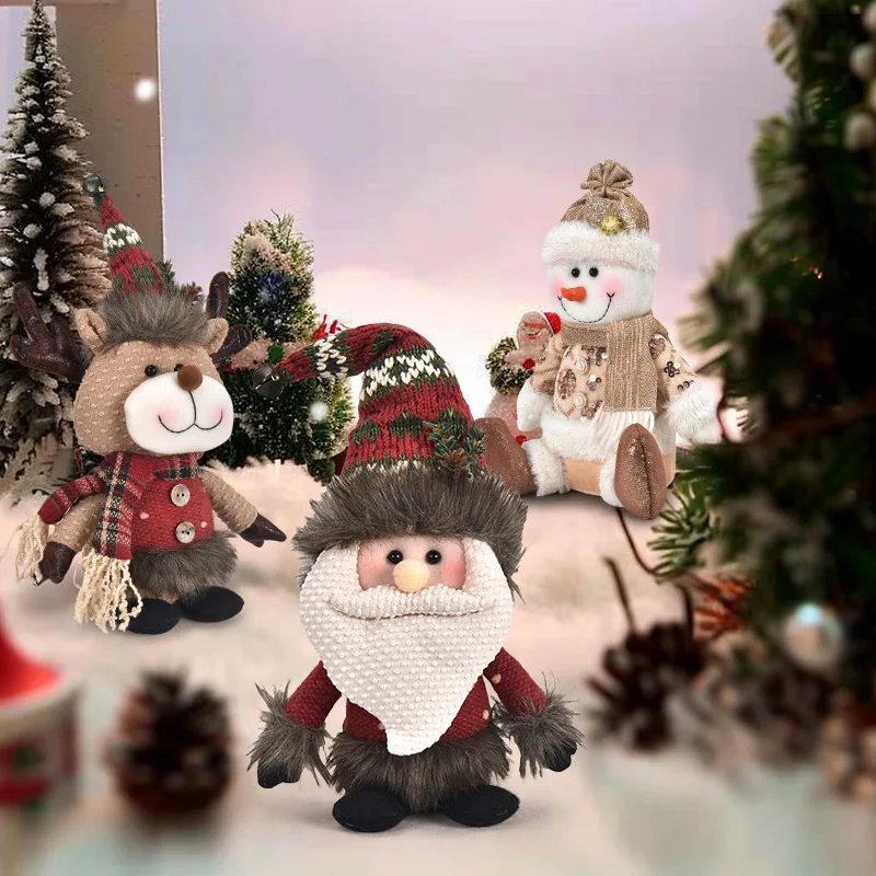 

Рождественские украшения: Креативная сидящая фигурка Санта-Клауса, снеговика и оленя