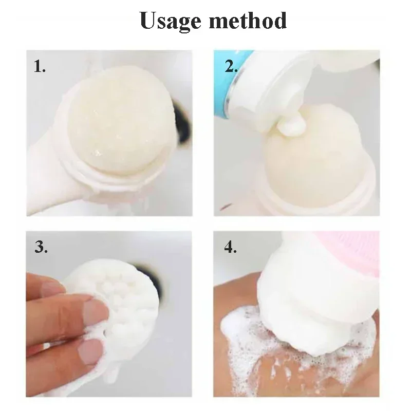 3D ダブルシリコン洗顔ブラシ両面洗顔ブラシ手動マッサージ黒ずみ除去ソフト毛ブラシ角質除去剤