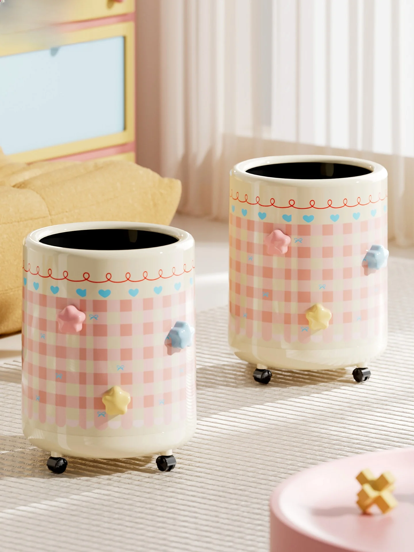 

Creative Mobile Tra Can 2L Long Tub ape Plastic Body No Cover Opening for Home Office Kitchen Batoom Living Room