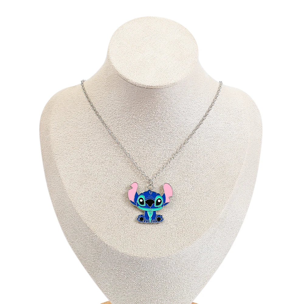 

1 шт., модная мультяшная фигурка Disney Anime Stitch, кулон с большими ушками, цепочка, милые игрушки для фанатов, подарок другу