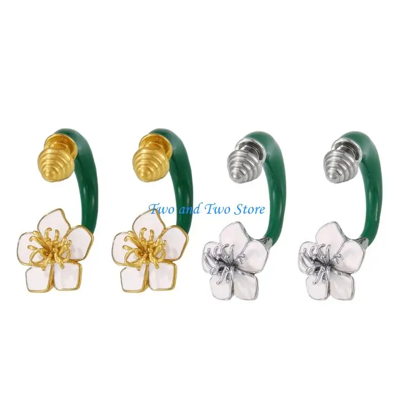 

HX6F Stylish 3D Camellia Earrings for Ladies with Elegant Designs Casual Wear