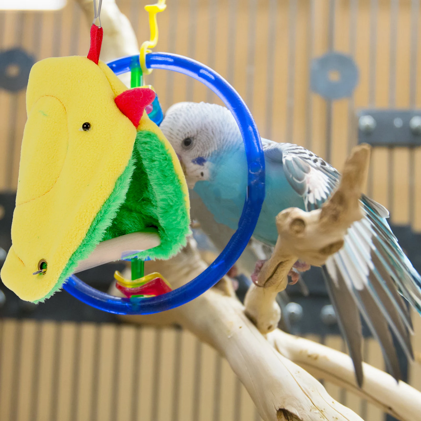 

2 set Warm Bird Nest for Small Birds Habitat Wood Stands Soft Cage Space Saving Pet Rest Place Quick Dry for Parrot