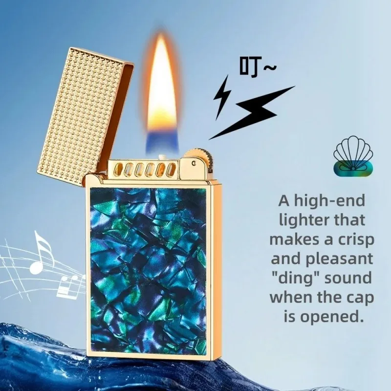 New style cool advanced fashionable lighter premium classic Steel Ping Sound Lighter smoking accessories Unique festival gifts