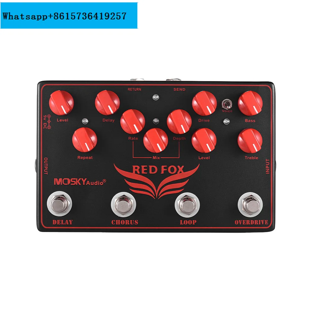 

RED FOX Guitar Integrated Effector 4-in-1 Effector