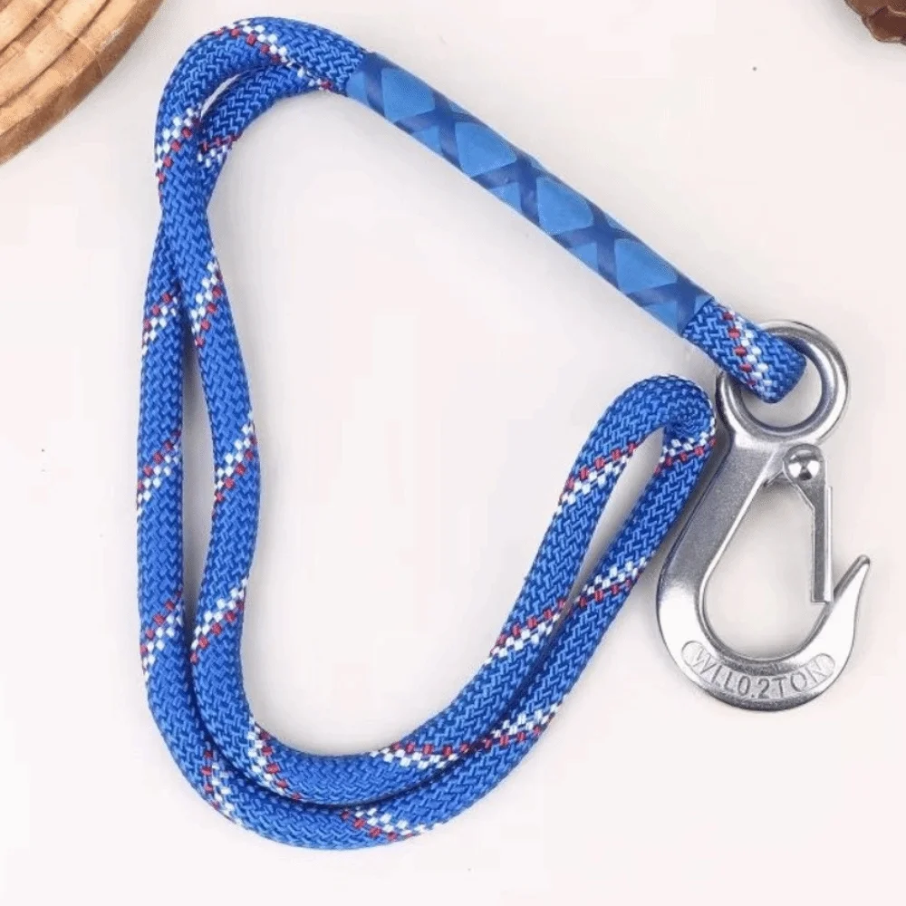 50/100/150cm Swing Hanging Rope Wear-resistant with Stainless Steel Hook Heavy Duty Polyester Sling Durable Multifunctional