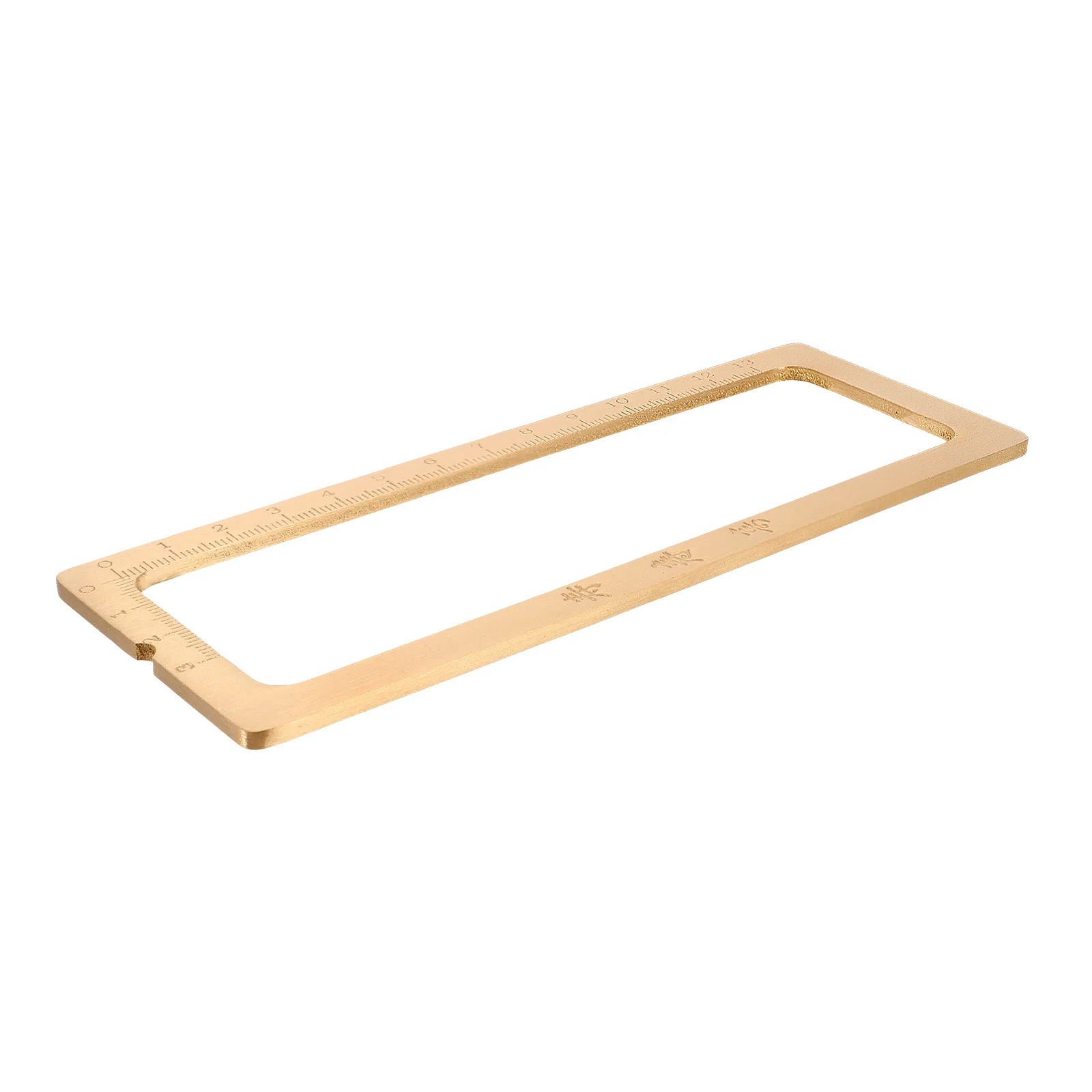 

Chinese Calligraphy Brass Paperweight with Scale Sturdy Metal Rectangular Paper Weight for Office Desk Decoration Writing