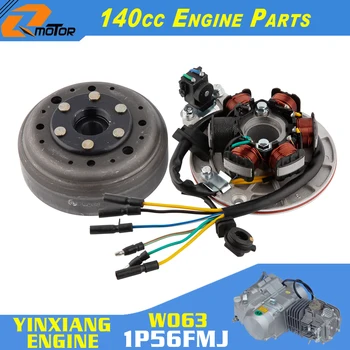 YINXIANG YX 1401P56FMJ Warazi Motorcycle Engine BSE SDG SSR Dirt Bike With Light 140cc Motorcycle Ignition Magneto Stator Flywheel